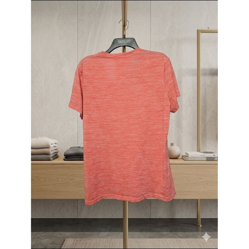 Boutique Heathered Coral Space-Dye V-Neck Active Tee - XL (EUC) - Picture 3 of 4